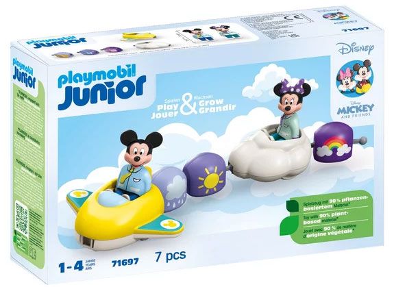 PLAYMOBIL Junior 71697 Disney Train des nuages de Mickey et Minnie