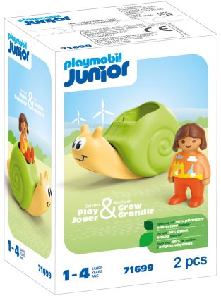 PLAYMOBIL Junior 71699 Enfant avec escargot à bascule