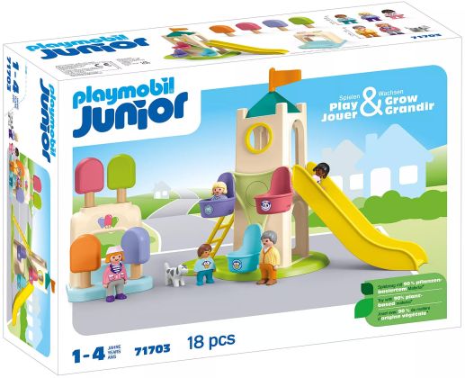 PLAYMOBIL Junior 71703 Aire de jeux avec toboggan géant