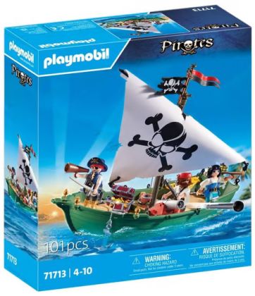 PLAYMOBIL Pirates 71713 La Chaloupe des pirates
