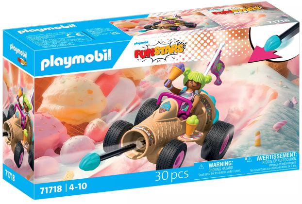 PLAYMOBIL Funstars 71718 Kart cornet de glace