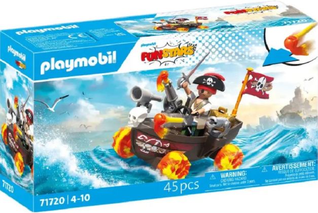 PLAYMOBIL Funstars 71720 Boule de feu Bateau pirate