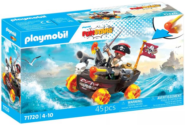PLAYMOBIL Funstars 71720 Kart bateau de pirate