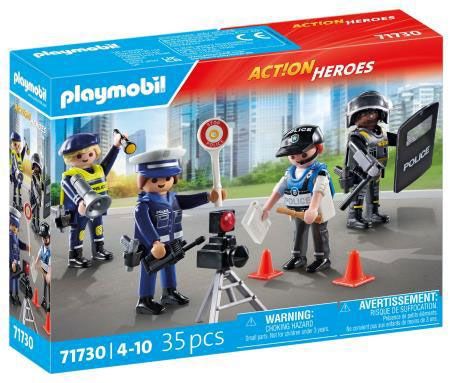 PLAYMOBIL Action Heroes 71730 Set métiers de la police : 4 policiers