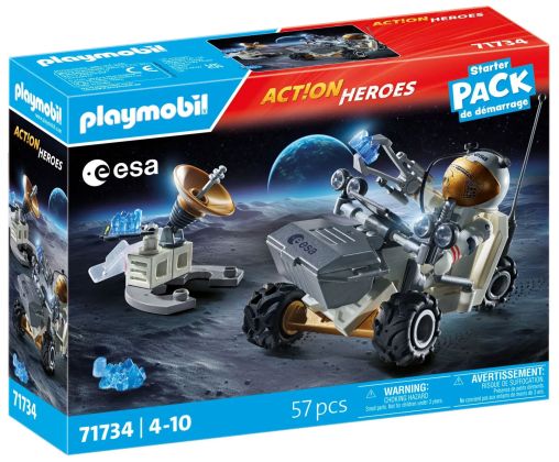 PLAYMOBIL Action Heroes 71734 Mission d'analyse de roches et astronaute - Starter Pack