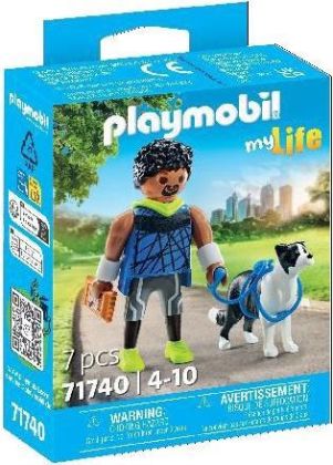 PLAYMOBIL My Life 71740 Homme sportif avec Border Collie