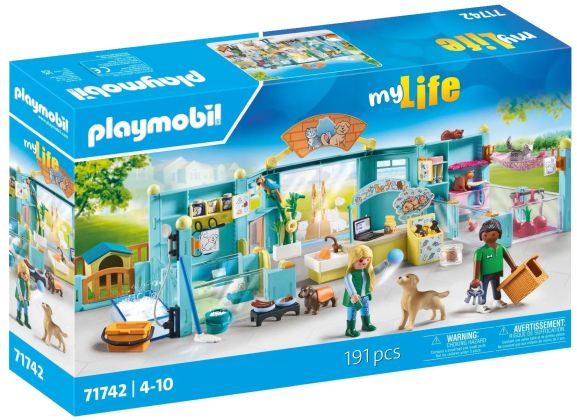 PLAYMOBIL My Life 71742 Hôtel des animaux avec soigneurs