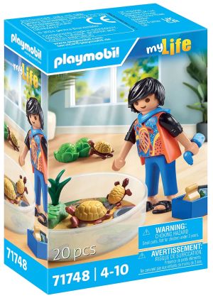 PLAYMOBIL My Life 71748 Garçon avec famille de tortues dans un terrarium