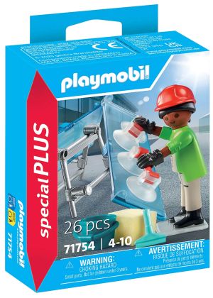 PLAYMOBIL Special Plus 71754 Vitrier avec deux vitres, seau et accessoires