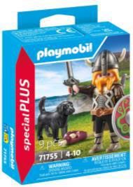 PLAYMOBIL Special Plus 71755 Viking avec chien, bouclier et armes