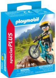 PLAYMOBIL Special Plus 71756 Cycliste avec VTT et souche d'arbre