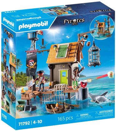 PLAYMOBIL Pirates 71792 Port et repaire de pirates avec prisons