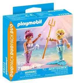 PLAYMOBIL Princess Magic 71799 Sirène et triton avec sceptre et trident - Duo Pack