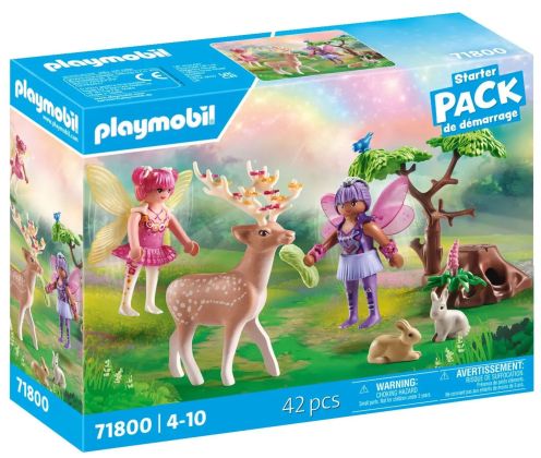 PLAYMOBIL Fairies 71800 Duo de fées avec animaux de la forêt - Starter Pack