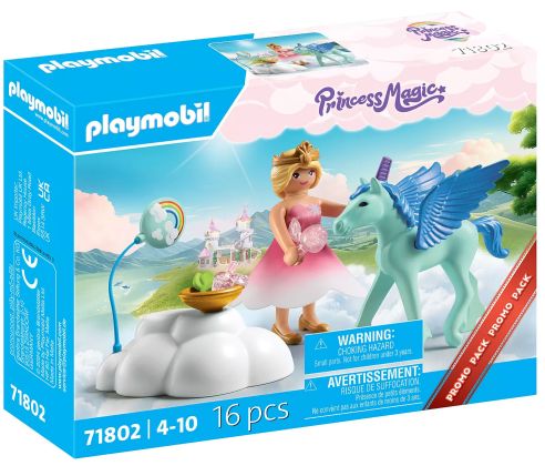 PLAYMOBIL Princess Magic 71802 Princesse et poulain ailé, nuage et accessoires - Promo Pack