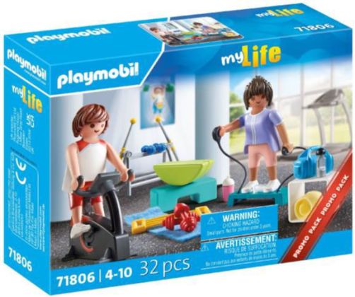 PLAYMOBIL My Life 71806 Sportifs avec matériel de fitness - Promo Pack