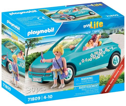 PLAYMOBIL My Life 71809 Cabriolet avec jeunes filles et accessoires - Promo Pack