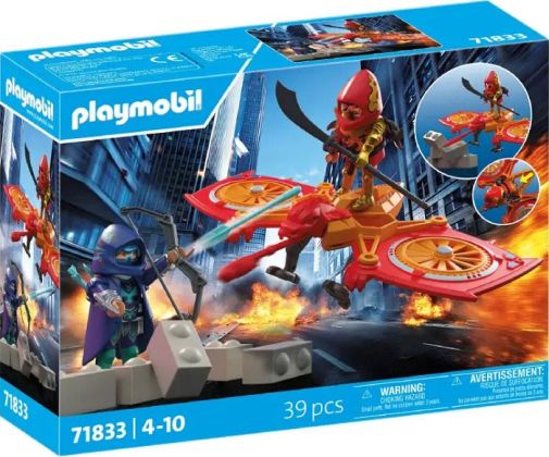 PLAYMOBIL Super-héros 71833 Super-héros avec drone contre le ninja