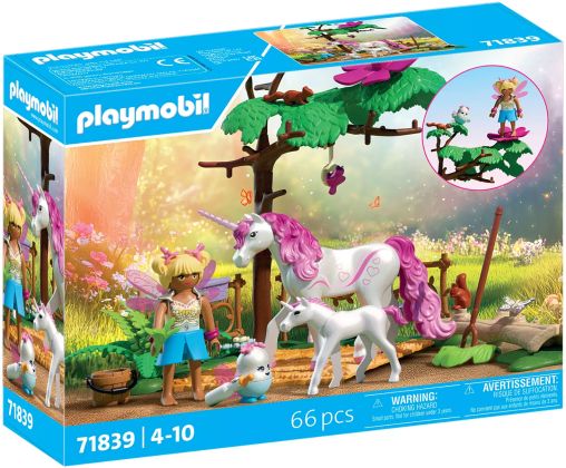 PLAYMOBIL Fairies 71839 Ecurie licorne magique : maman & poulain