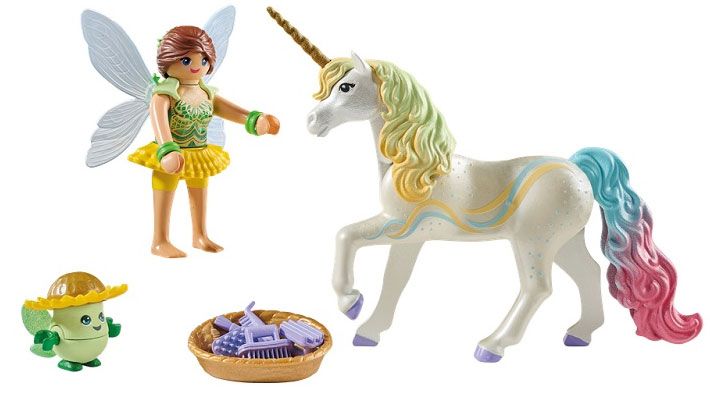 PLAYMOBIL Fairies 71840 Fée avec licorne arc-en-ciel 