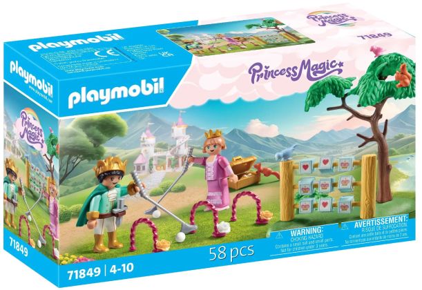 PLAYMOBIL Princess Magic 71849 Jeux de jardin royal avec prince et princesse