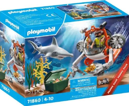 PLAYMOBIL Objets divers 71860 Chasse au trésor avec un sous-marin - Promo Pack