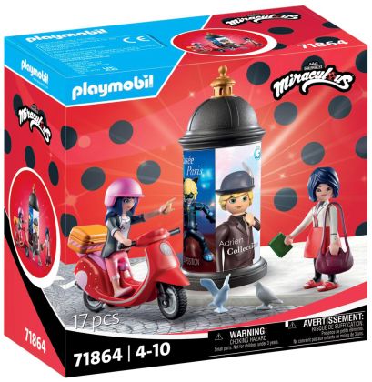 PLAYMOBIL Miraculous 71864 Marinette à scooter & Kagami