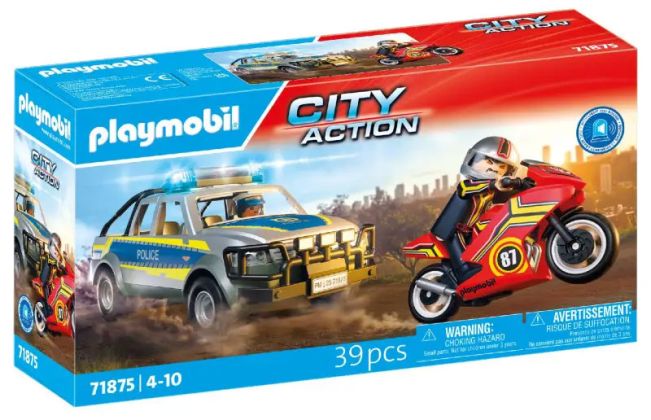 PLAYMOBIL City Action 71875 Course-poursuite avec la police