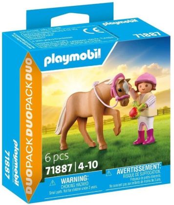 PLAYMOBIL Horses of Waterfall 71887 Enfant avec cheval - Duo Pack