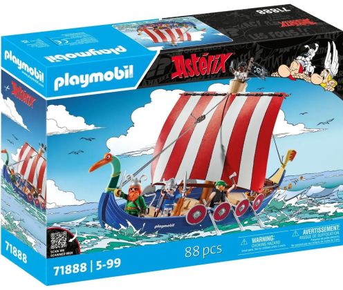 PLAYMOBIL Astérix 71888 Astérix : Bateau des pirates avec 4 personnages