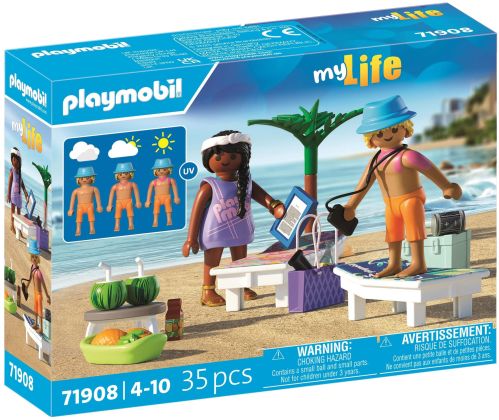 PLAYMOBIL My Life 71908 Couple à la Plage (Coup de Soleil)