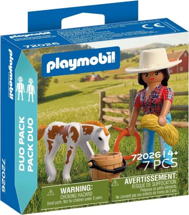 PLAYMOBIL Western 72026 Cavalière avec poulain - Duo Pack