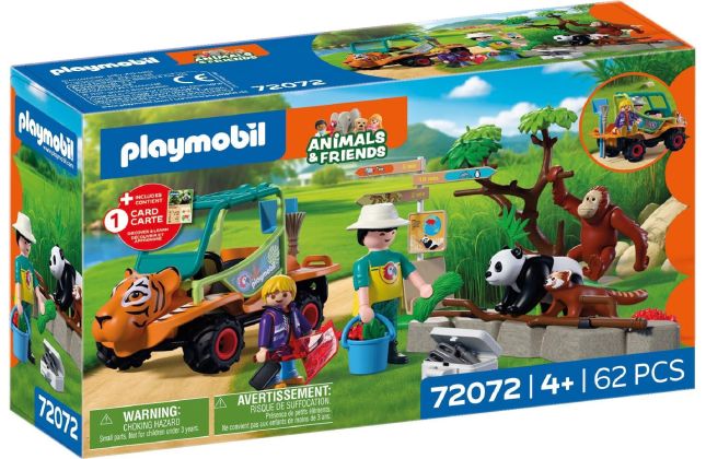 PLAYMOBIL Animaux et amis 72072 Zoo : véhicule pour soigneurs animaliers