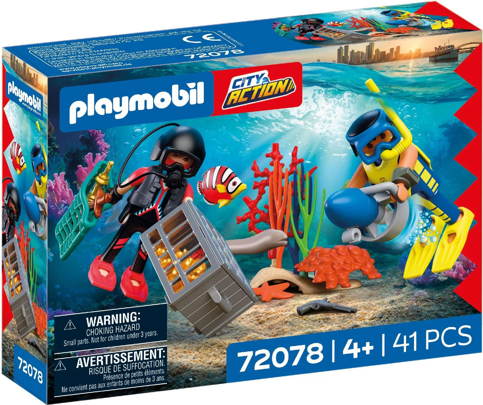 Playmobil 3479 Plongeurs Avec Bateau Zodiac – Vintage 1984, Excellent état