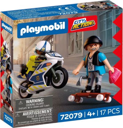 PLAYMOBIL City Action 72079 Course-poursuite à moto
