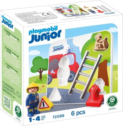 PLAYMOBIL Junior 72088 Puzzle sur les pompiers