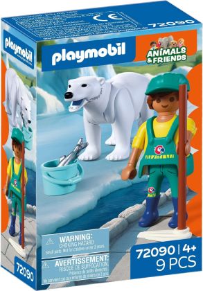 PLAYMOBIL Animaux et amis 72090 Zoo : ours polaire et soigneur