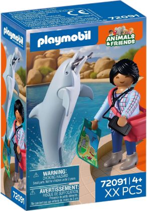 PLAYMOBIL Animaux et amis 72091 Zoo : dauphin et visiteuse