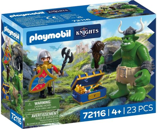 PLAYMOBIL Knights 72116 Troll avec trésor du chevalier lion