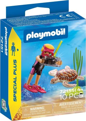 PLAYMOBIL Special Plus 72151 Plongeuse avec une tortue