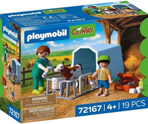 PLAYMOBIL Country 72167 Vétérinaire et vache 