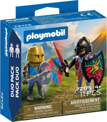 PLAYMOBIL Knights 72175 Combat de chevaliers - Duo Pack