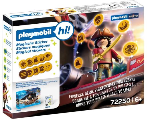 PLAYMOBIL Playmobil Hi! 72250 Donne vie à ton univers de Pirates (Stickers Magiques)