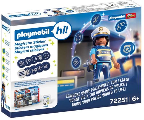 PLAYMOBIL Playmobil Hi! 72251 Donne vie à ton univers de Police (Stickers Magiques)