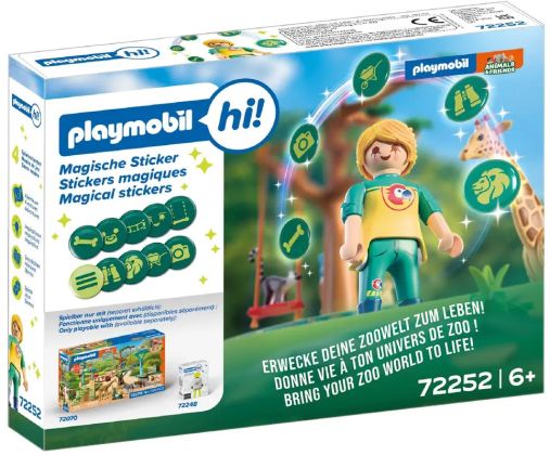 PLAYMOBIL Playmobil Hi! 72252 Donne vie à ton univers de Zoo (Stickers Magiques)