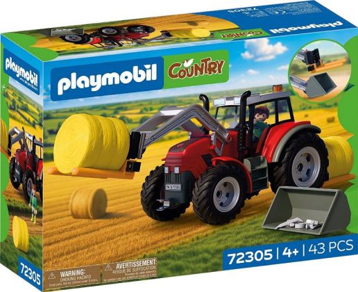 PLAYMOBIL Country 72305 Tracteur avec des balles de foin