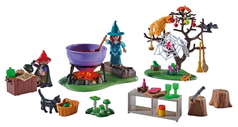 PLAYMOBIL Halloween 72345 Sorcières et chaudron - Promo Pack