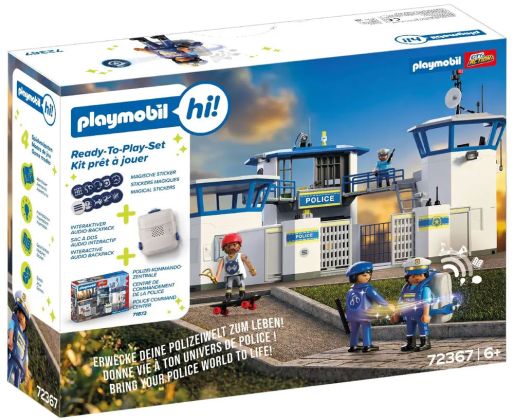 PLAYMOBIL Playmobil Hi! 72367 Donne vie à ton univers de Police (Kit prêt à jouer)