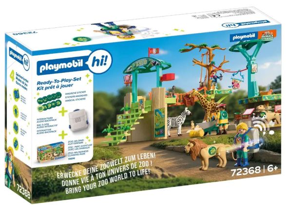 PLAYMOBIL Playmobil Hi! 72368 Donne vie à ton univers de Zoo (Kit prêt à jouer)