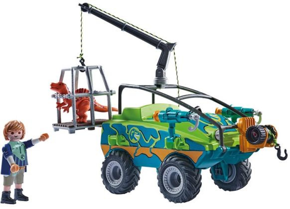 PLAYMOBIL Dinos 72404 Transport de dinosaures avec le Triceratops